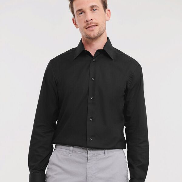 Long sleeve easycare tailored Oxford shirt Thumbnail