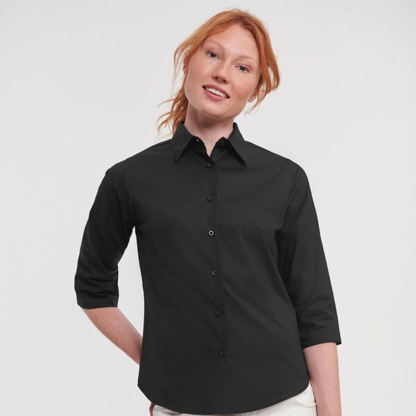 Women's ¾ sleeve easycare fitted shirt Thumbnail
