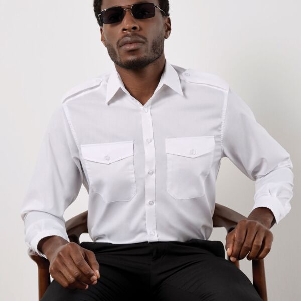 Tailored Fit Long Sleeved Pilot Shirt Thumbnail