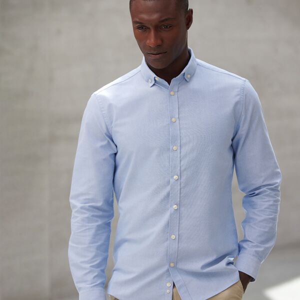 Henbury Modern Long Sleeve Regular Fit Oxford Shirt Thumbnail