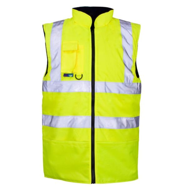 Supertouch Hi Vis Yellow Reversible Bodywarmer Thumbnail