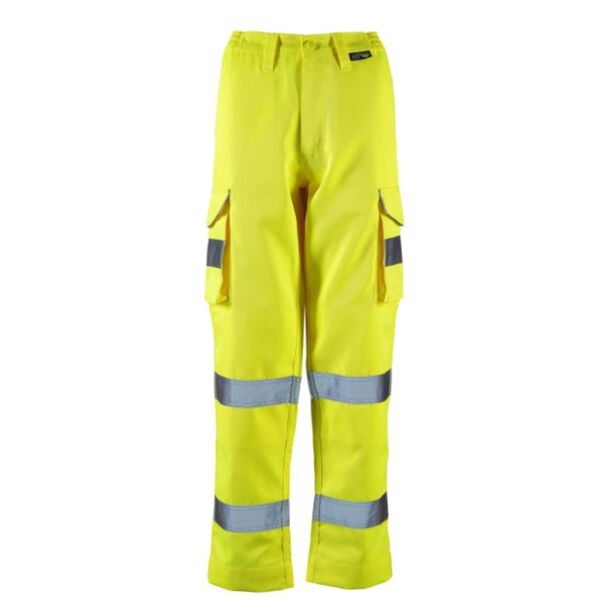 Ladies Hi Vis Yellow Hana Combat Trouser Thumbnail